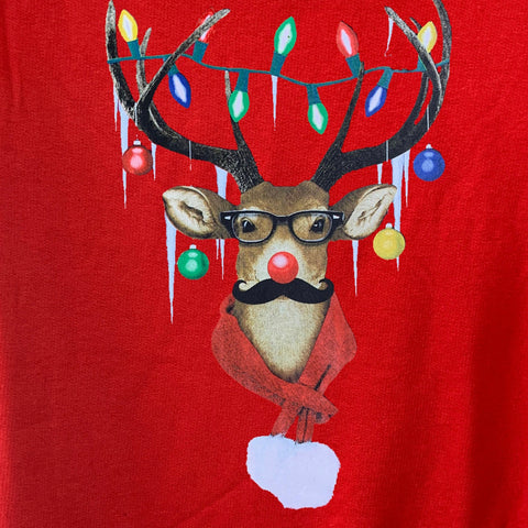 Reindeer Lights LS Shirt, Red (infant, toddler, youth, Adult)