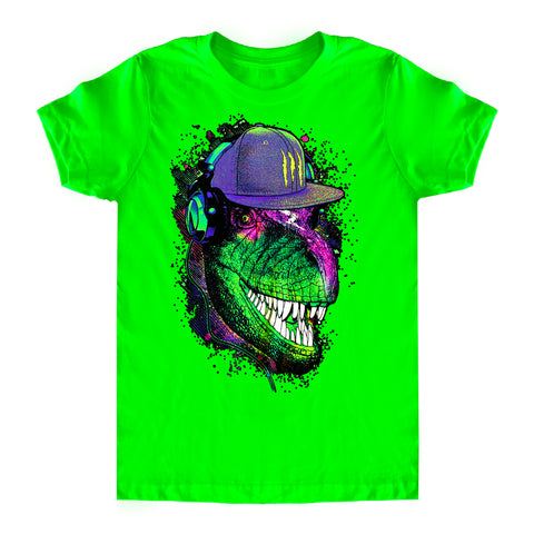SS-Rock Dino Tee, Neon Green (Infant, Toddler, Youth, Adult)