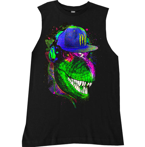 SS-Rock Dino Muscle Tank, Black (Infant, Toddler, Youth, Adult)
