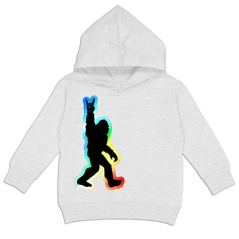 Rock On Sasquatch Hoodie, White (Toddler, Youth, Adult)