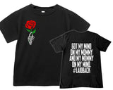 Rose/Mind on Mommy Shirt, Black (Tees or Long Sleeves)