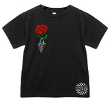 Rose Tee  Shirt, Black (Tees or Long Sleeves)