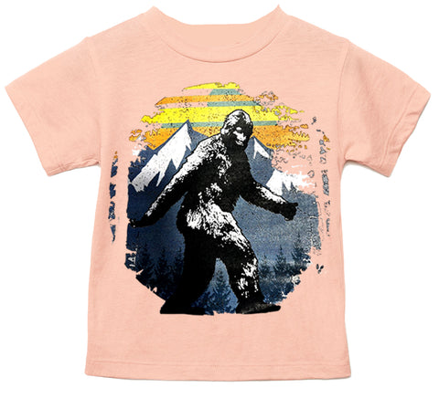 Sasquatch Mountain Tee,  Peach  (Infant, Toddler, Youth, Adult)