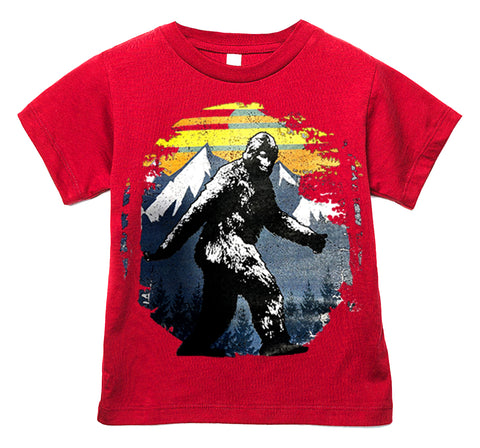 Sasquatch Mountain Tee,  Red (Infant, Toddler, Youth, Adult)