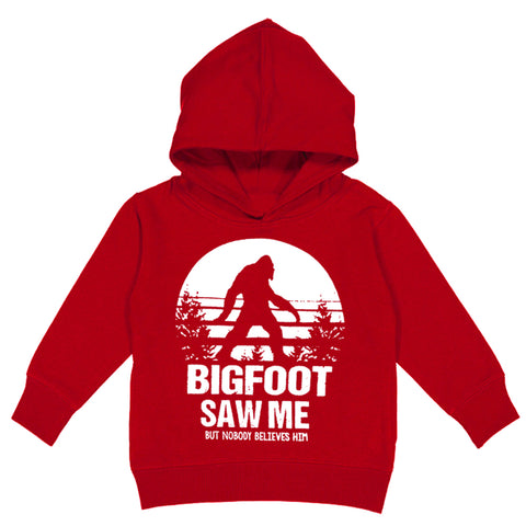 Bigfoot Saw Me Hoodie, Red (Toddler, Youth, Adult)