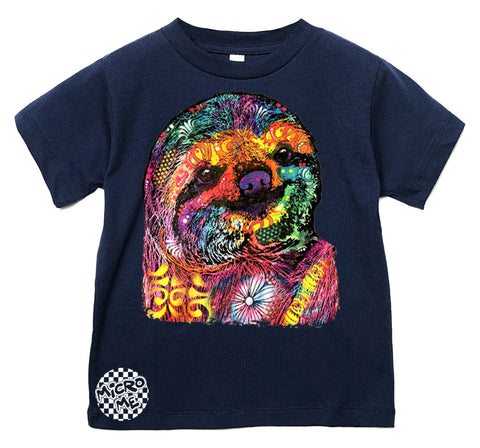 WD Sloth Tee, Navy (Infant, Toddler, Youth, Adult)