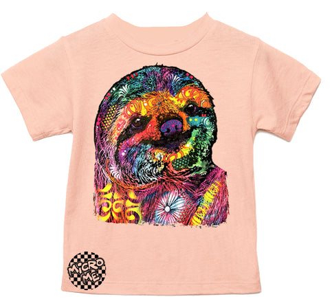 WD Sloth Tee, Peach  (Infant, Toddler, Youth, Adult)
