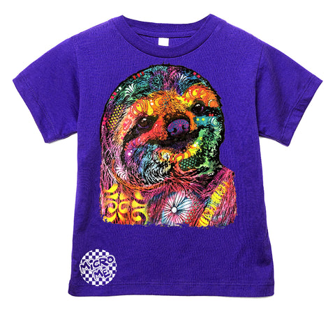 WD Sloth Tee, Purple  (Infant, Toddler, Youth, Adult)