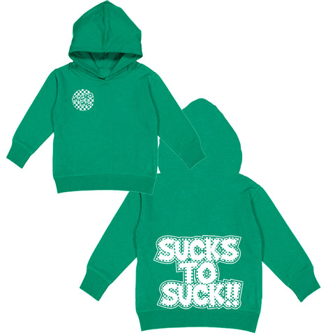 Sucks To Suck Hoodie,  Green (Toddler, Youth, Adult)