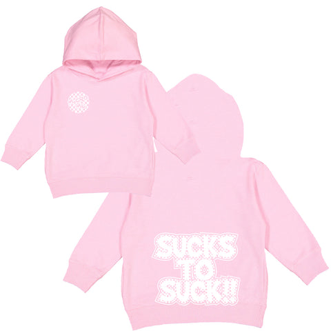 Sucks To Suck Hoodie, Pink (Toddler, Youth, Adult)