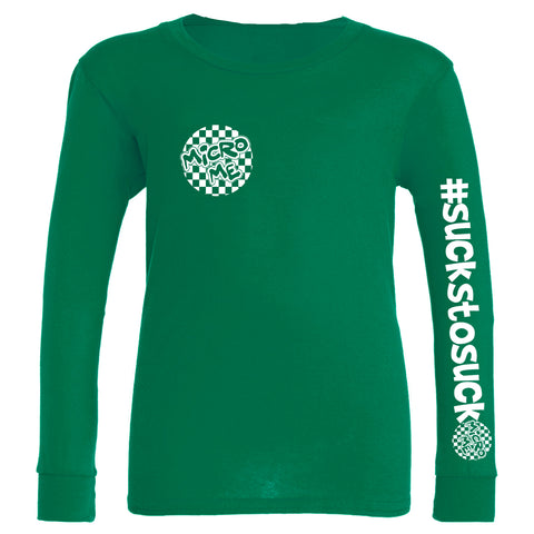Sucks To Suck Layering  LS Shirt, Green  (Infant, Toddler, Youth , Adult)