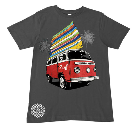 Surf Bus  Tee, Charcoal  (Infant, Toddler, Youth, Adult)