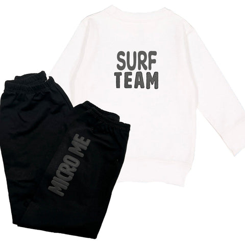 SURF Team Fleece CREW Set, W/B  (Toddler,Youth, Adult)