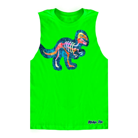SS-Salty Dino Muscle Tank, Neon Green (Infant, Toddler, Youth)