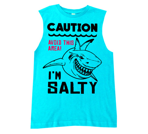 SW-Salty Shark Muscle Tank, Tahiti (Infant, Toddler, Youth)