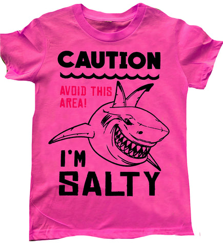 SW-Salty Shark Tee, Hot Pink (Infant, Toddler, Youth)