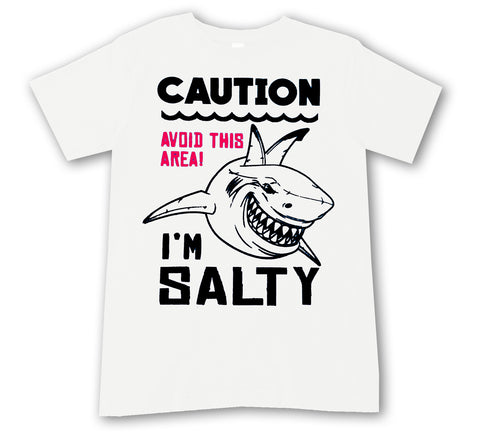 SW-Salty Shark Tee, White (Infant, Toddler, Youth)