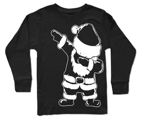 CHR-Santa Dab Long Sleeve Shirt, Black  (Infant, Toddler, Youth)