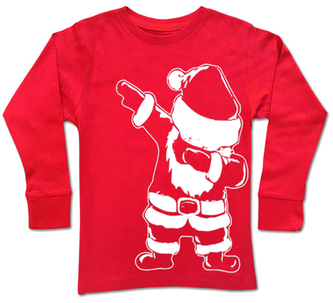 CHR-Santa Dab Long Sleeve Shirt, Red (Infant, Toddler, Youth)