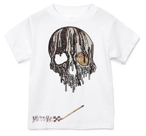 School Drip Skull Tees, White (Toddler, Youth, Adult)