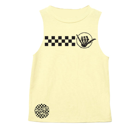 Shaka Bones Muscle Tank, Butter  (Infant, Toddler, Youth, Adult)