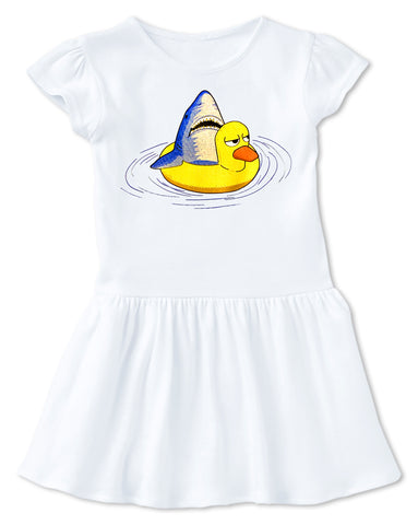 SV-SharkDucky Dress, White (Infant, Toddler)
