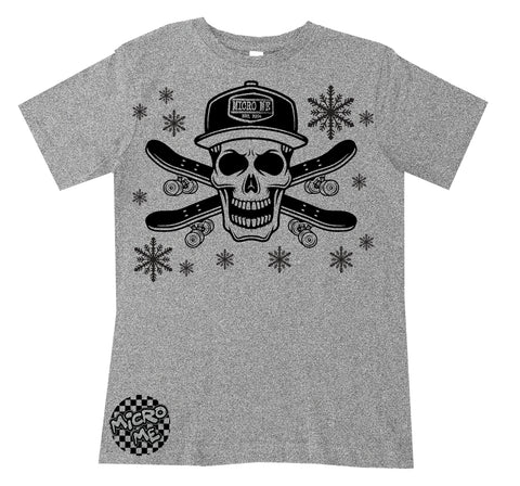 Winter Skull Tee, Heather Grey (Infant, Toddler, Youth, Adult)