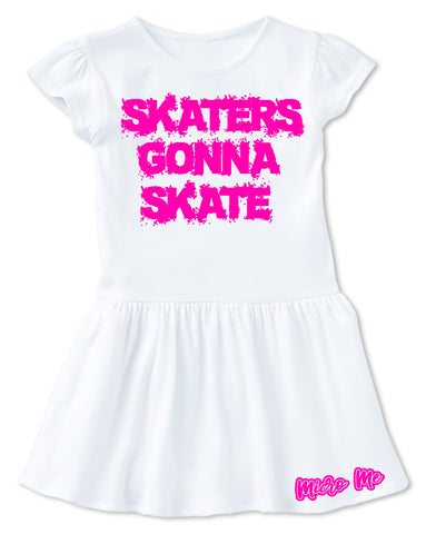 SR-Skaters Gonna Skate Dress, Wht/HP (Infant, Toddler)