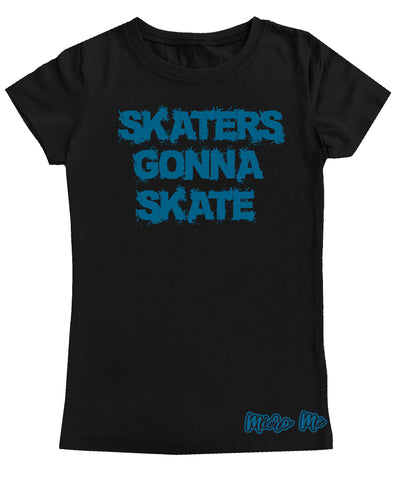 SR-Skaters Gonna Skate Fitted Tee, Black/T(Youth, Adult)
