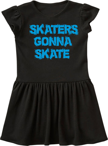 Skaters Gonna Skate Dress, Black (Infant, Toddler)