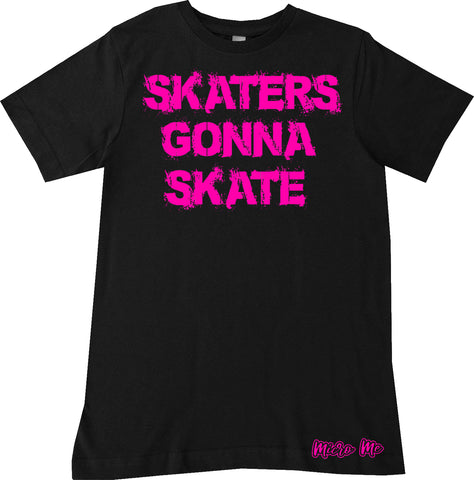 SR-Skaters Gonna Skate Tee, Black/HP (Infant, Toddler, Youth, Adult)