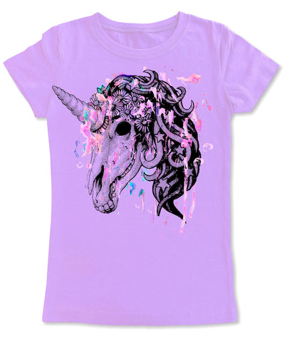 U- SkeleCorn GIRLS Fitted Tee,  Lavender (Youth, Adult)