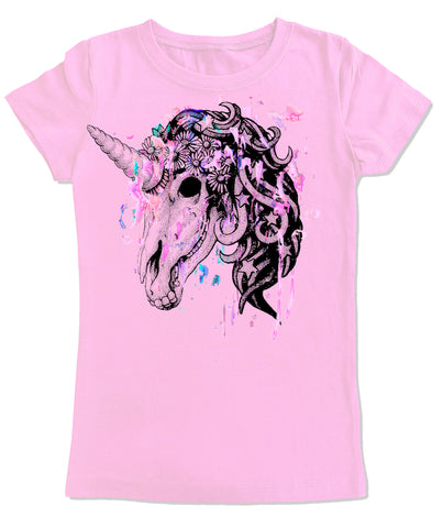 U- SkeleCorn GIRLS Fitted Tee,  Lt. Pink (Youth, Adult)