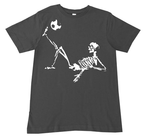 Soccer Skelly Tee, Charcoal (Infant, Toddler, Youth, Adult)