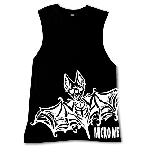 Bat Skelly Muscle Tank, Black (Infant, Toddler, Youth, Adult)