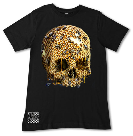 SB-Bee Skull Tee, Black (Infant, Toddler, Youth, Adult)