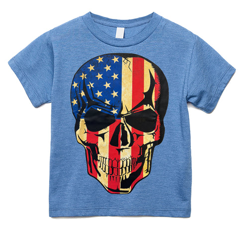 Skull Flag Tee, Carolina Blue (Toddler, Youth, Adult)