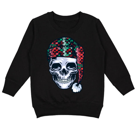 Skull Santa Sweatshirt, Black (Toddler, Youth, Adult)