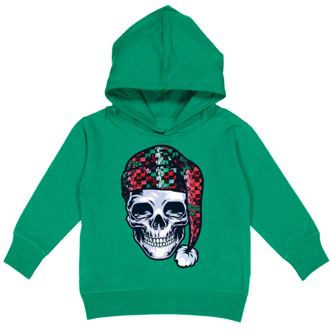 Skull Santa Hoodie, Green (Toddler, Youth, Adult)