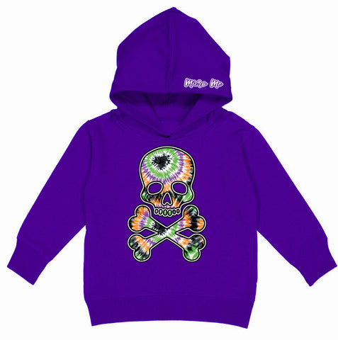 Tie Dye Skull Hoodie, Purple (Toddler, Youth, Adult)