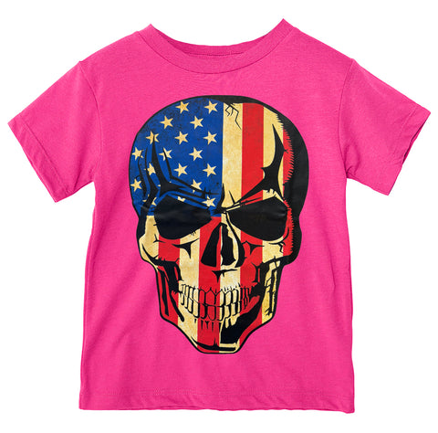 Skull Flag Tee, Hot Pink (Toddler, Youth, Adult)