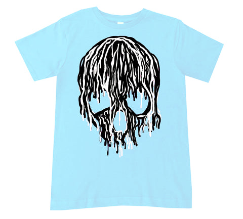 Signature Drip Skull Tee, Lt. Blue  (Infant, Toddler, Youth, Adult)