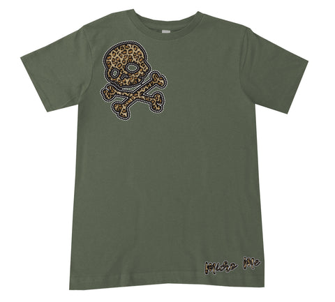 Leopard Skull Tee, Military(Infant, Toddler, Youth)