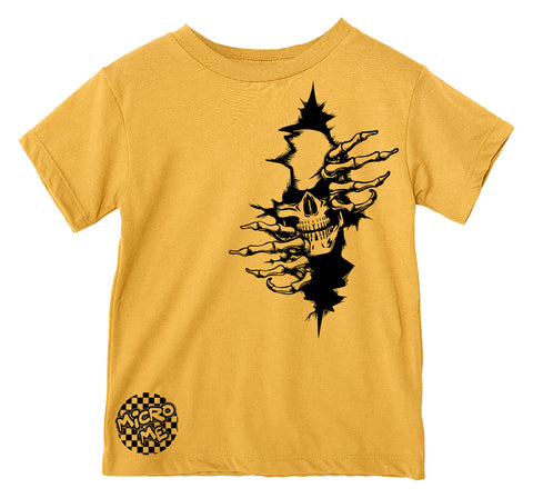 Skull Peeping Tee, Gold (Infant, Toddler, Youth, Adult)