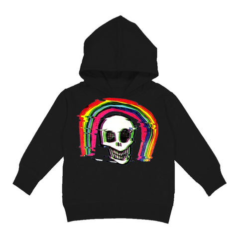 Rainbow Skull Hoodie, Black (Toddler, Youth, Adult)