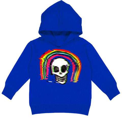 Rainbow Skull Hoodie, Royal (Toddler, Youth, Adult)