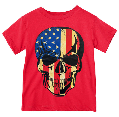 Skull Flag Tee, Red (Toddler, Youth, Adult)