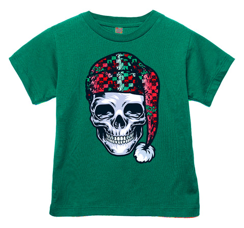 Skull Santa Tee, Green (Infant, Toddler, Youth, Adult)