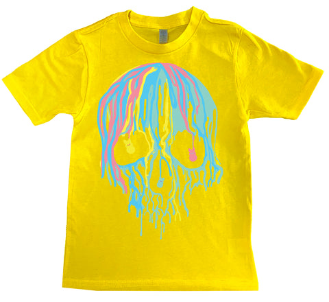 Easter Drip Skull Tee,  Yellow (Infant, Toddler, Youth, Adult)