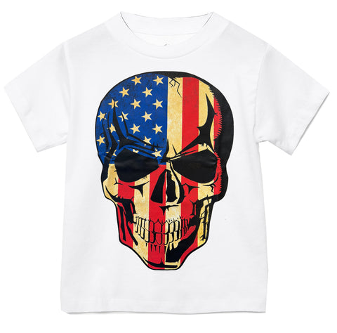 Skull Flag Tee, White (Toddler, Youth, Adult)